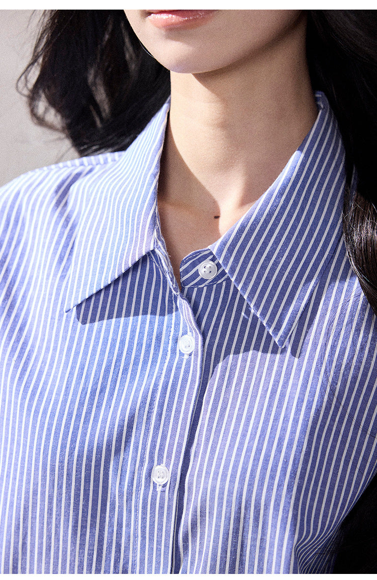 Celeste Blue Striped Shirt