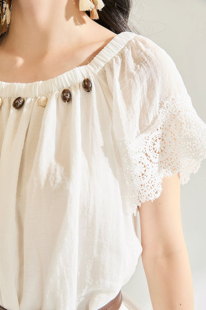 Stage Light One-Shoulder Belted Summer Dress
