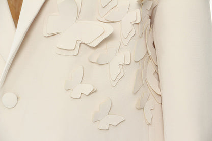 Butterfly & Floral Patchwork Blazer Jacket