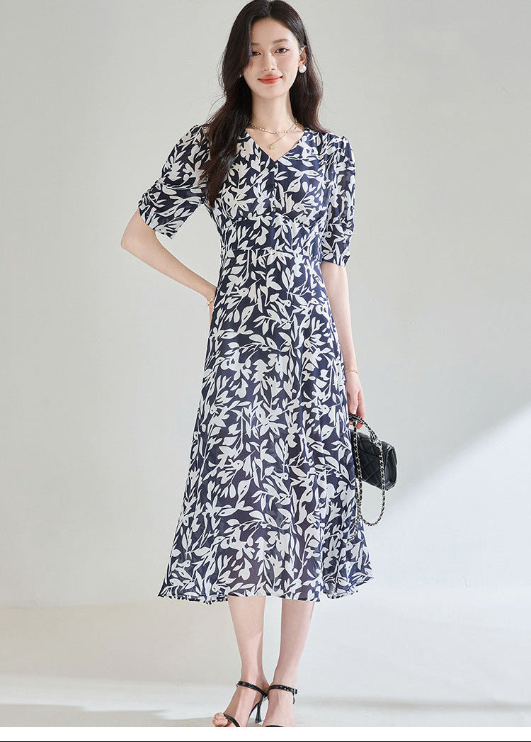 Seraphina Floral V-Neck Midi Dress