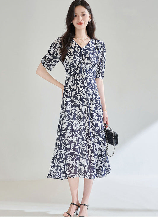 Seraphina Floral V-Neck Midi Dress