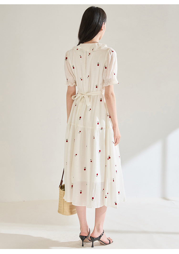 Valeria Embroidered Summer Midi Dress