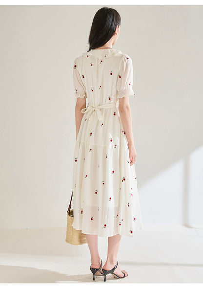 Valeria Embroidered Summer Midi Dress