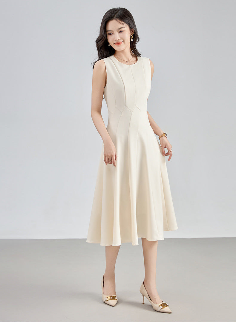 Wool-Blend Midi Dress with Pockets