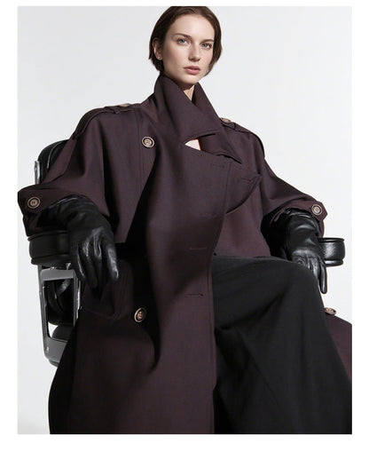 Goddess Silhouette Belted Long Trench Coat – Paris Edition