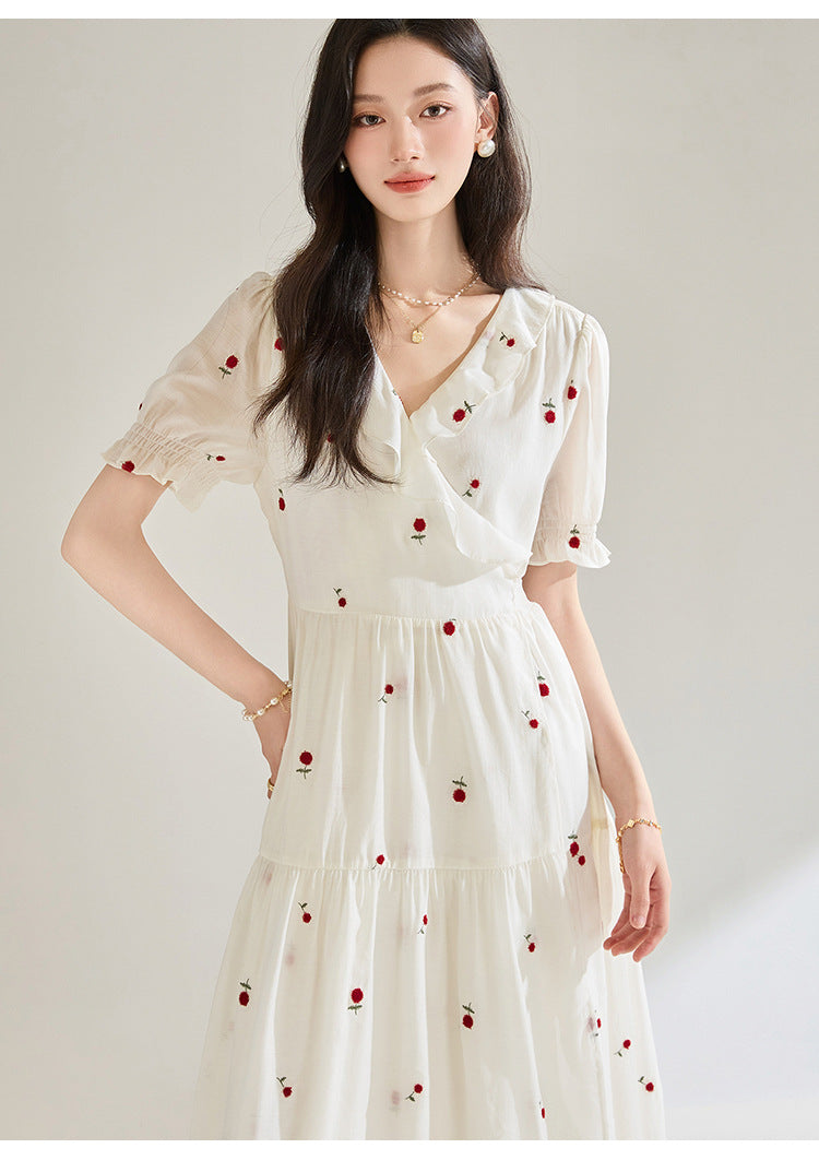 Valeria Embroidered Summer Midi Dress