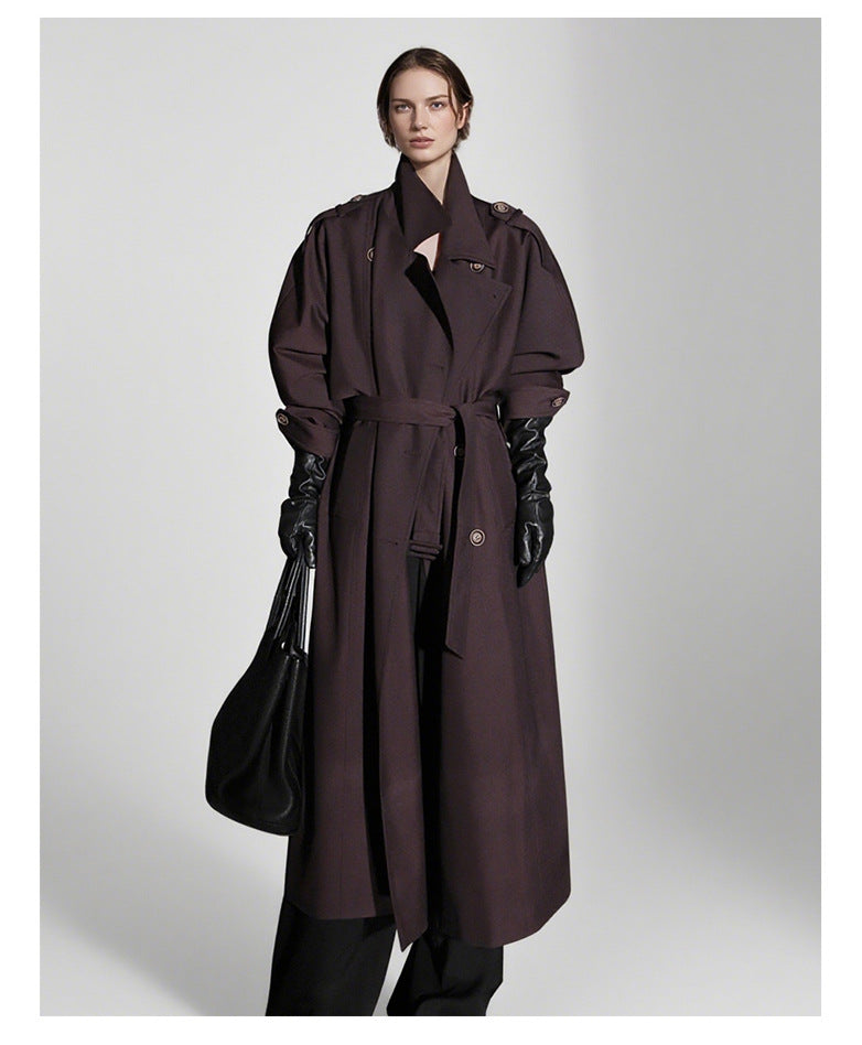 Goddess Silhouette Belted Long Trench Coat – Paris Edition