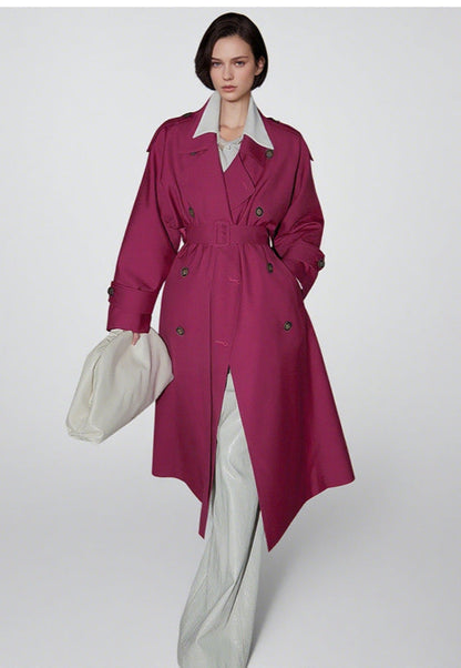 Goddess Silhouette Belted Long Trench Coat – Paris Edition