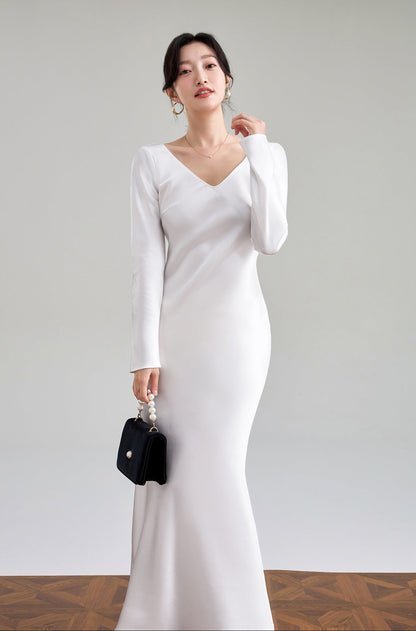 Celeste Bias Satin Dress
