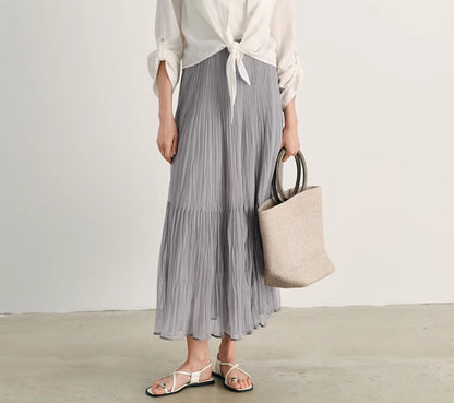 High-Waisted Flowy Tulle Skirt