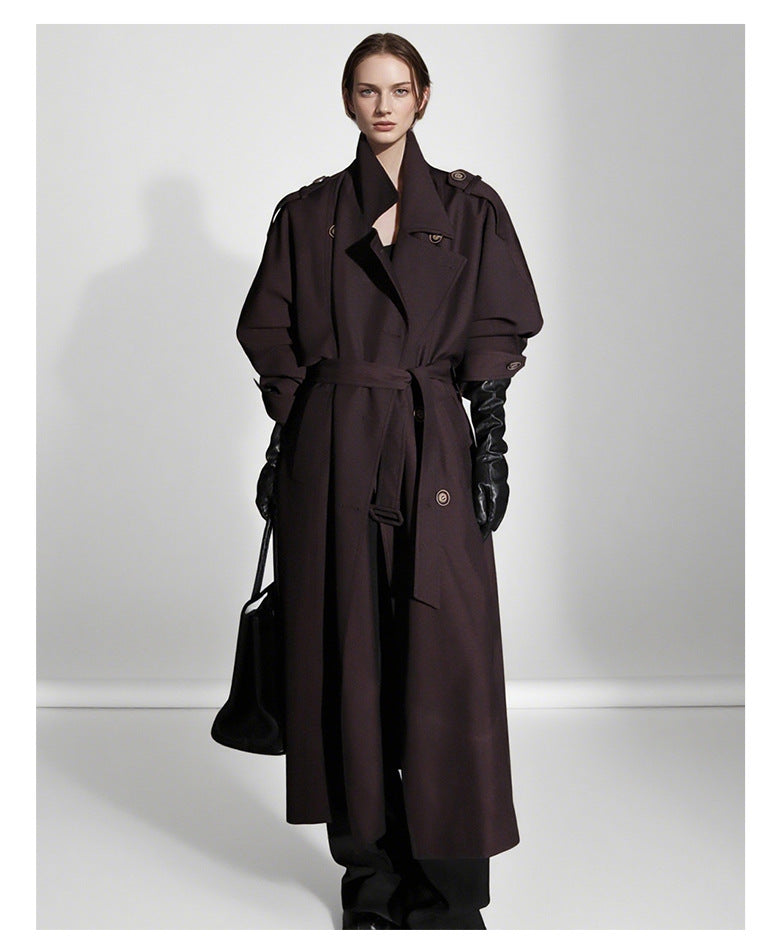 Goddess Silhouette Belted Long Trench Coat – Paris Edition