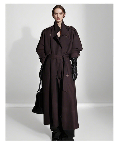 Goddess Silhouette Belted Long Trench Coat – Paris Edition