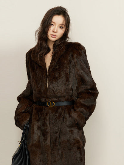 Long Rabbit Fur Coat – Essence American Coffee