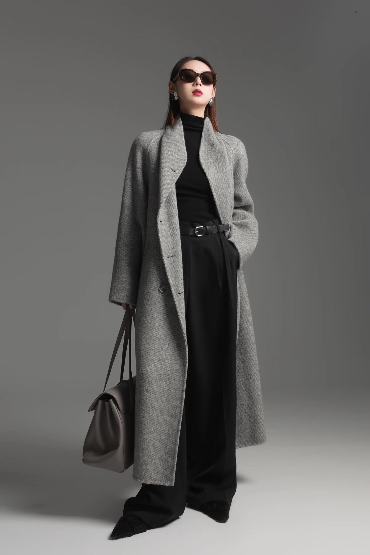 Alpaca Wool Double-Collar Coat