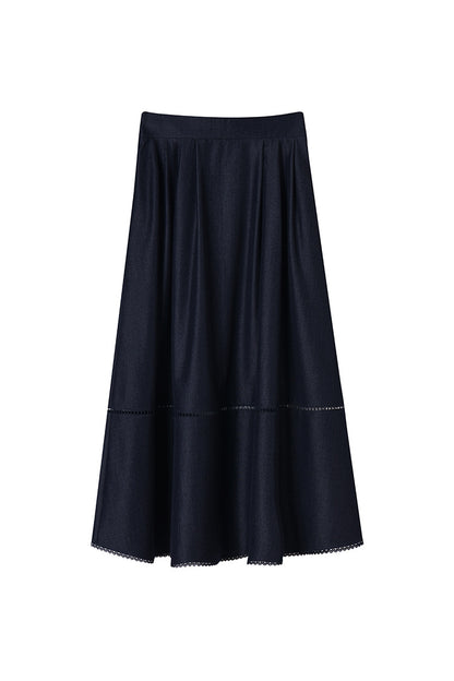 Celeste Faux Denim Two-Piece Set