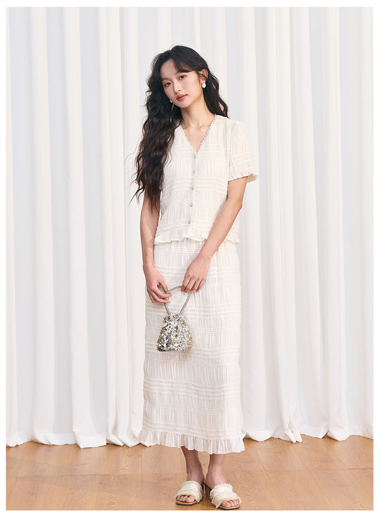 Lumière Ruffle Two-Piece Skirt Set