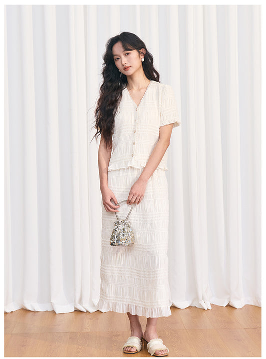 Lumière Ruffle Two-Piece Skirt Set