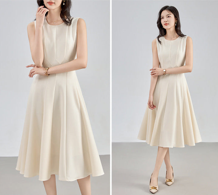 Wool-Blend Midi Dress with Pockets