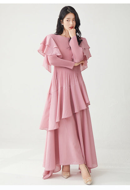 Ruffled Comfort Maxi Dress – One Size