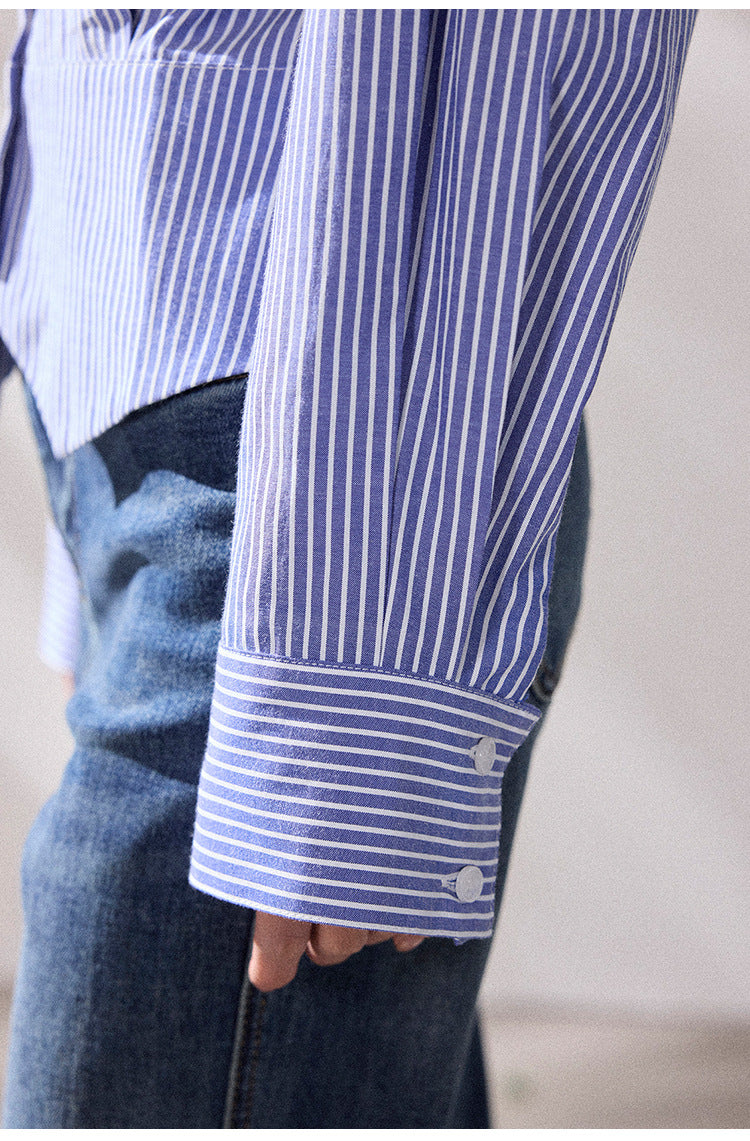 Celeste Blue Striped Shirt