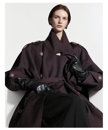 Goddess Silhouette Belted Long Trench Coat – Paris Edition