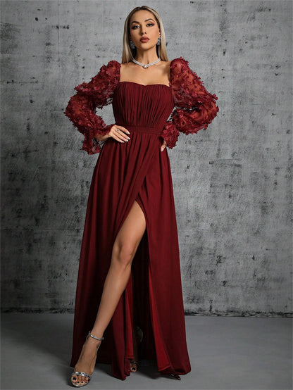 Open-Back Square Neck Maxi Dress