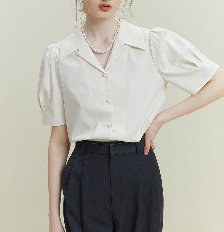 Cotton Blend Summer Crew Neck Shirt