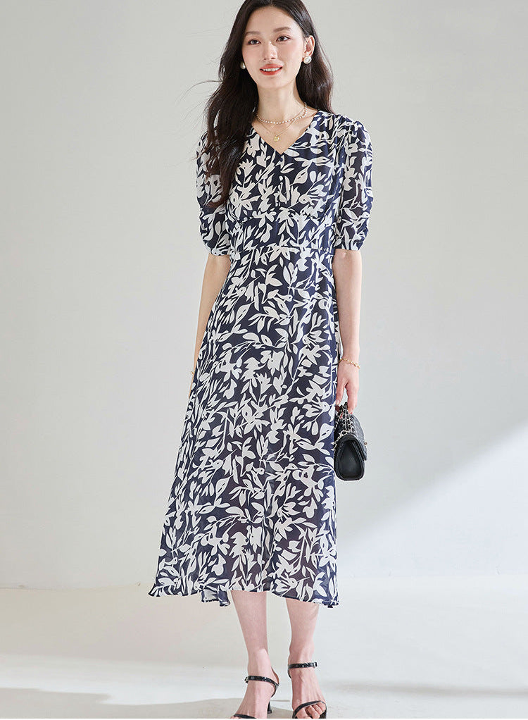Seraphina Floral V-Neck Midi Dress