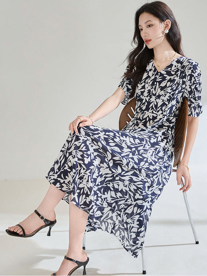 Seraphina Floral V-Neck Midi Dress