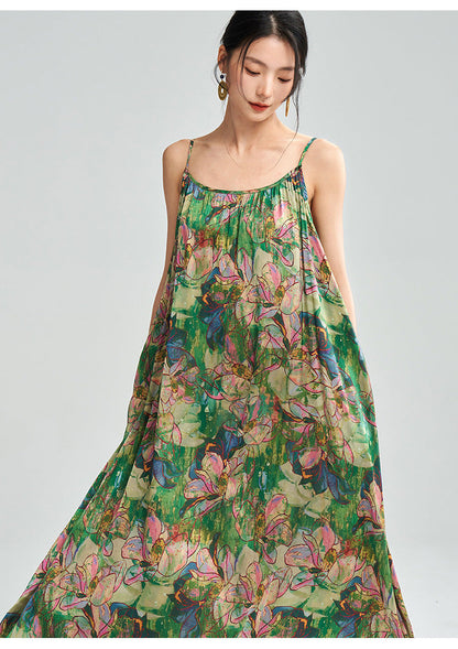Floral Retro Sleeveless Loose Summer Dress
