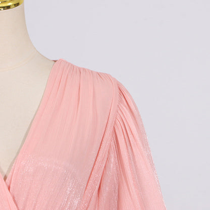 Retro Ruffle Elegance Maxi Dress – Summer Feminine Charm