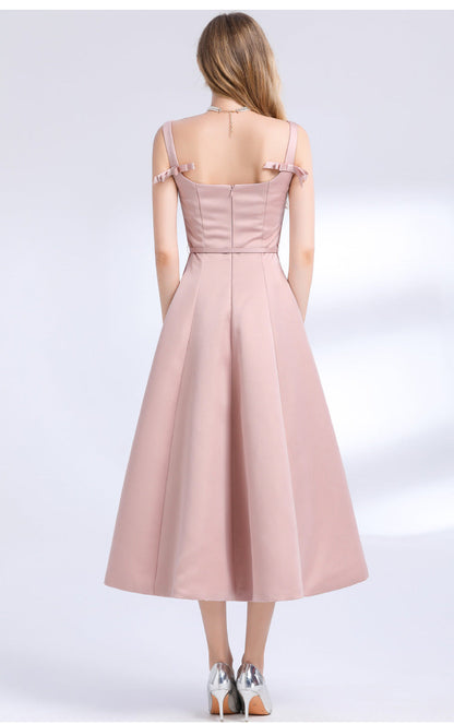 French Style Satin Slip Maxi Dress