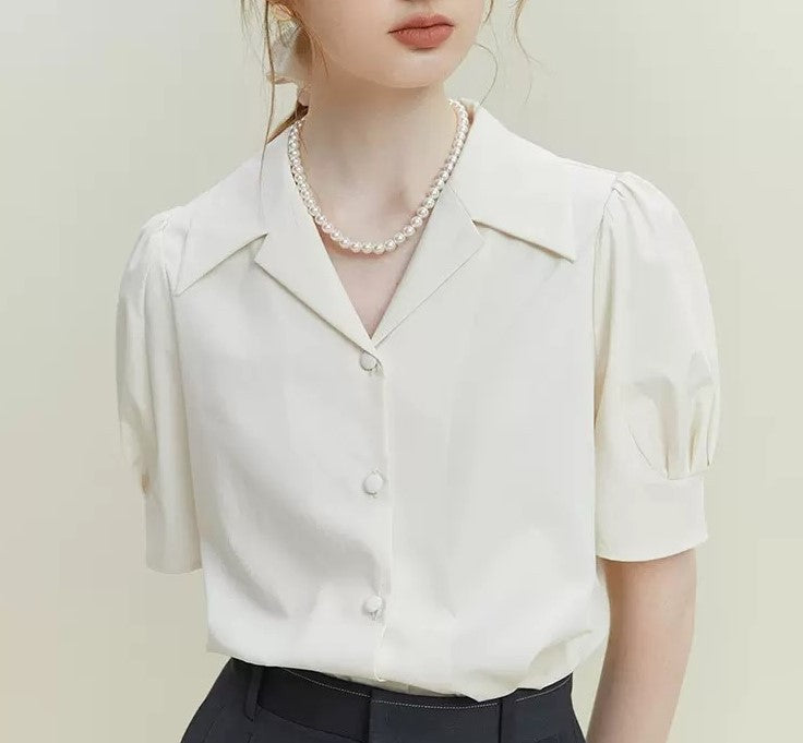 Cotton Blend Summer Crew Neck Shirt