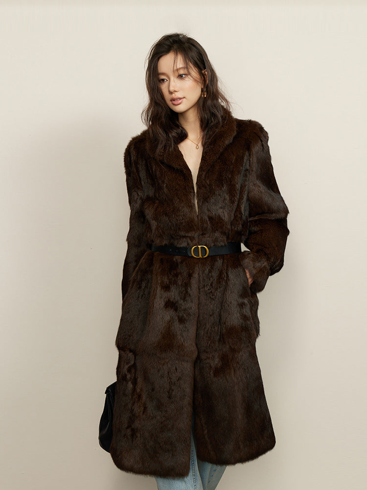 Long Rabbit Fur Coat – Essence American Coffee