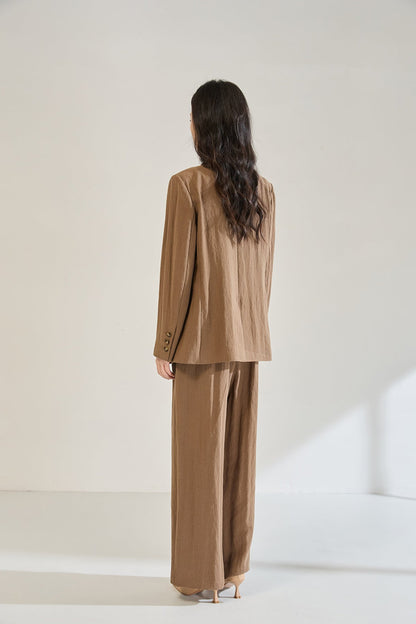 Tencel Linen Blend Tailored Suit Set