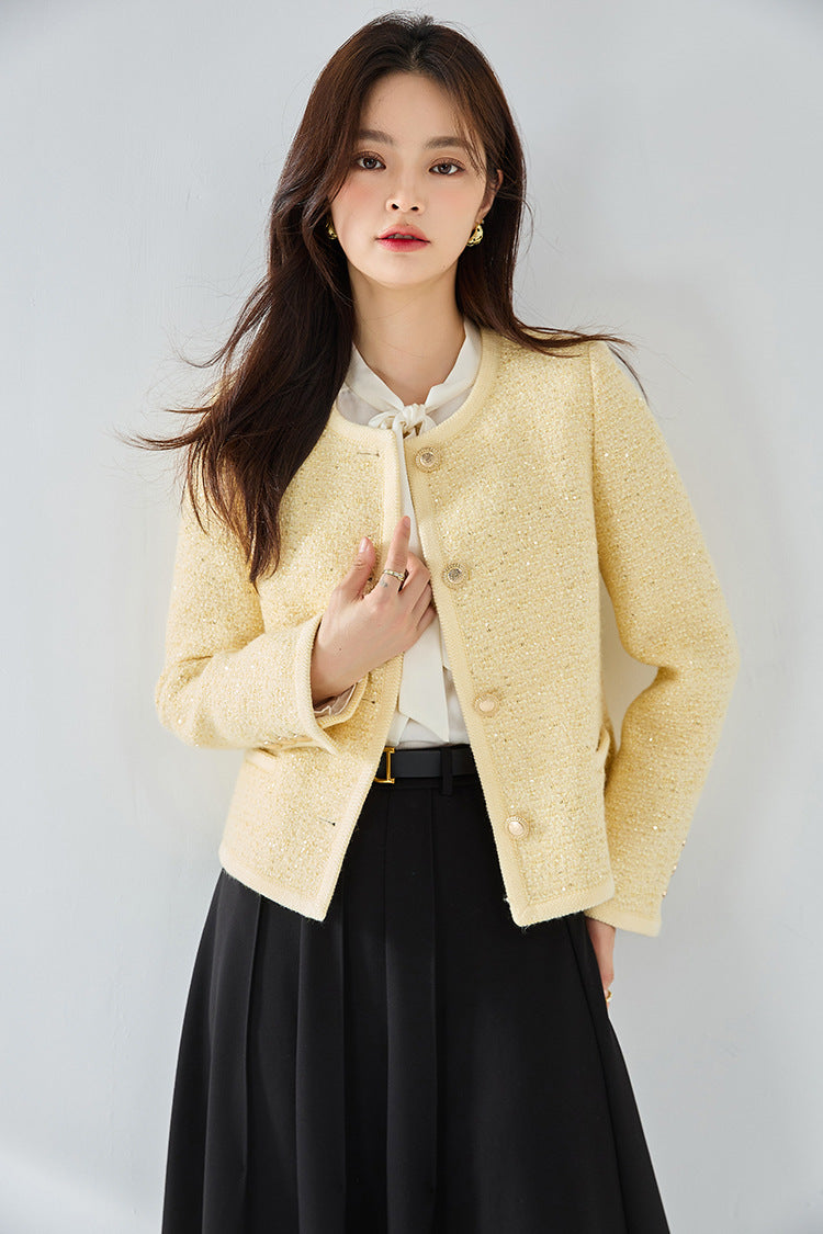 Aurielle Sequin Cropped Jacket