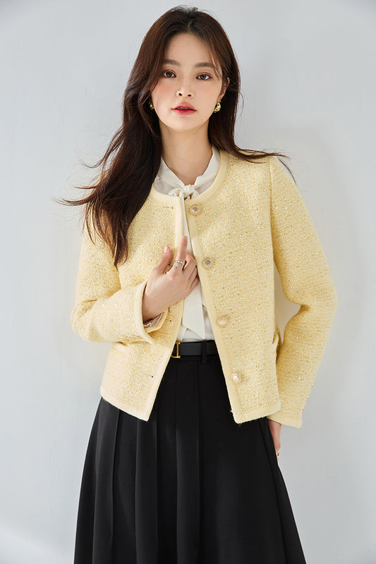 Aurielle Sequin Cropped Jacket