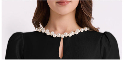 Pearl Collar Maxi Dress