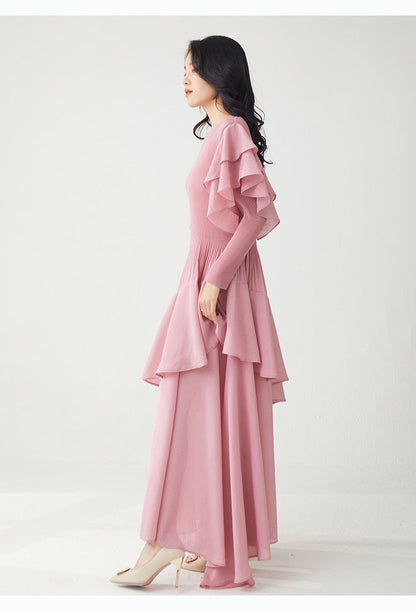 Ruffled Comfort Maxi Dress – One Size