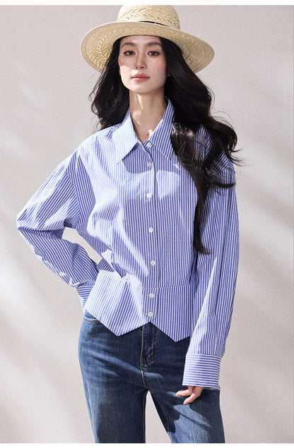 Celeste Blue Striped Shirt