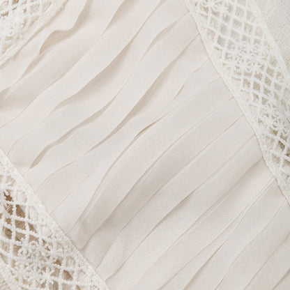 Layered Lace Embroidered Tea Dress