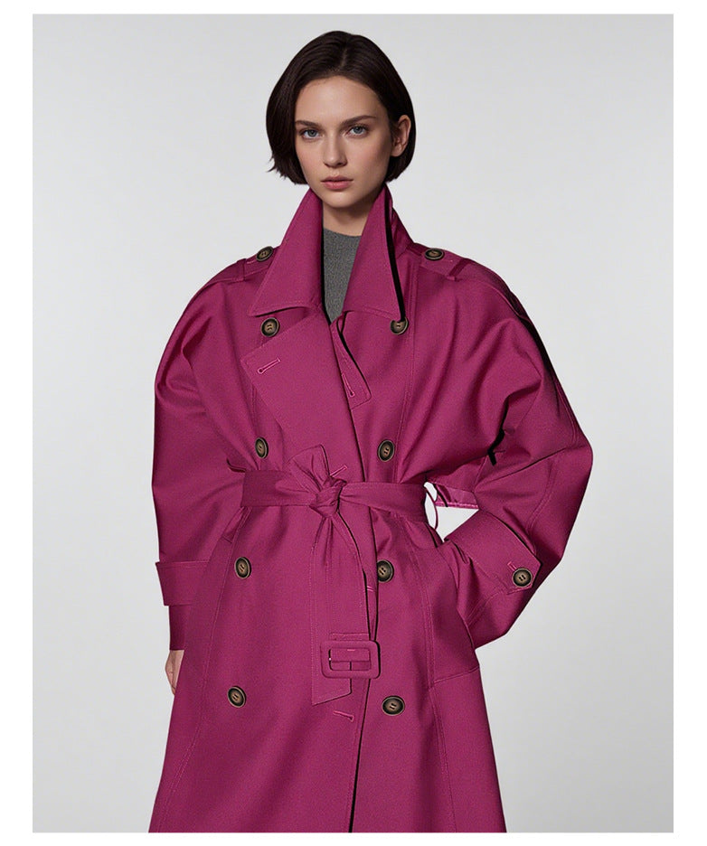 Goddess Silhouette Belted Long Trench Coat – Paris Edition