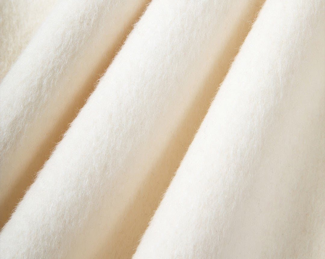 Classic Alpaca Wool Long Coat – Double-Faced Oversized Design