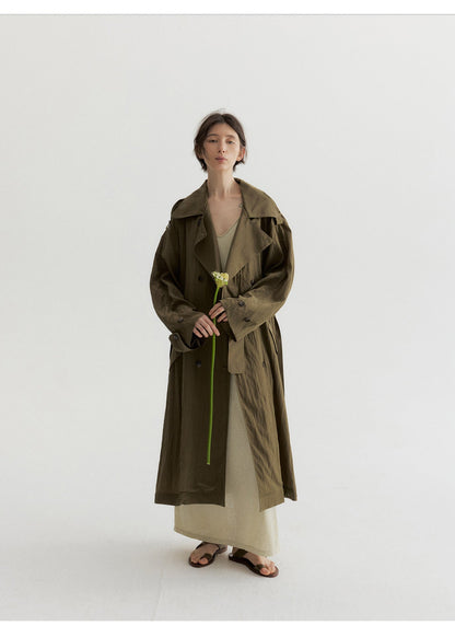 Satin Shine Sleeveless Summer Trench – One Size