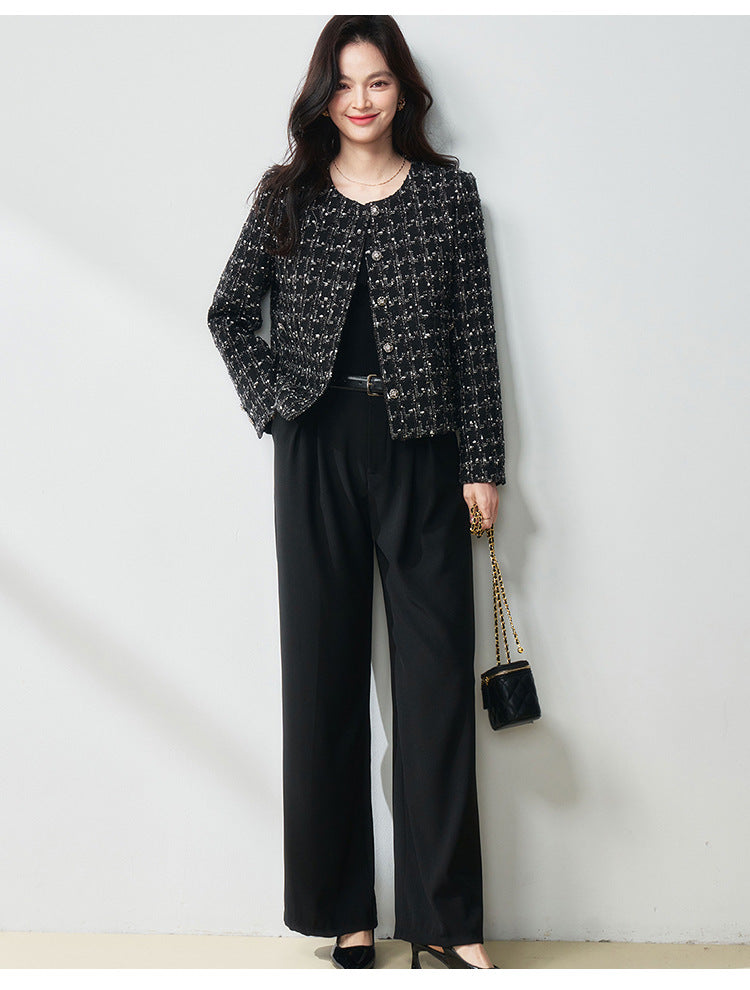 High-Waisted Straight-Leg Women's Trousers