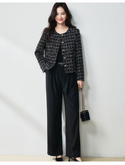High-Waisted Straight-Leg Women's Trousers