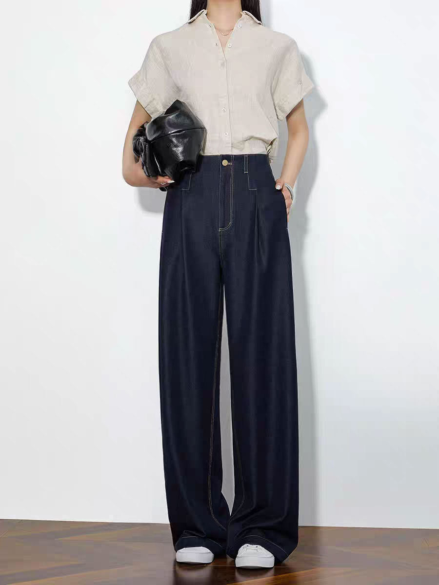Elara Straight Leg Denim Pants