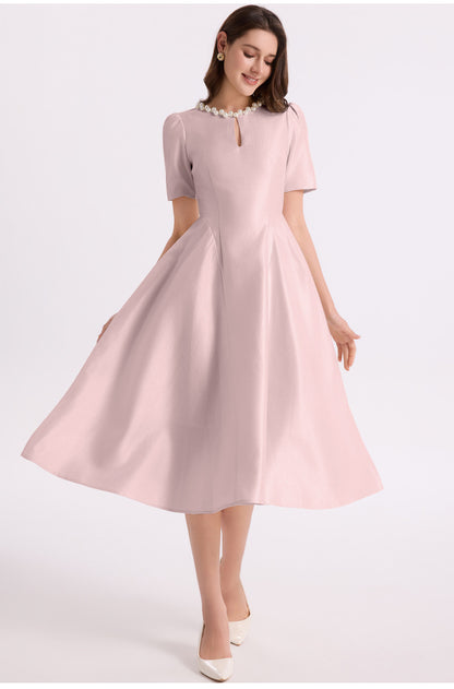 Pearl Collar Maxi Dress