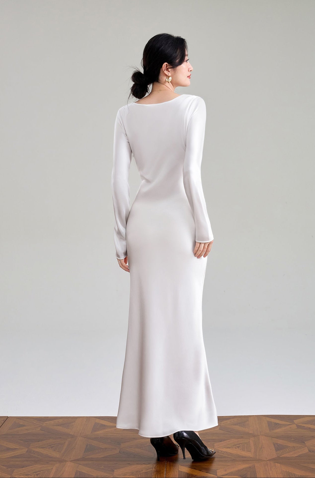 Celeste Bias Satin Dress