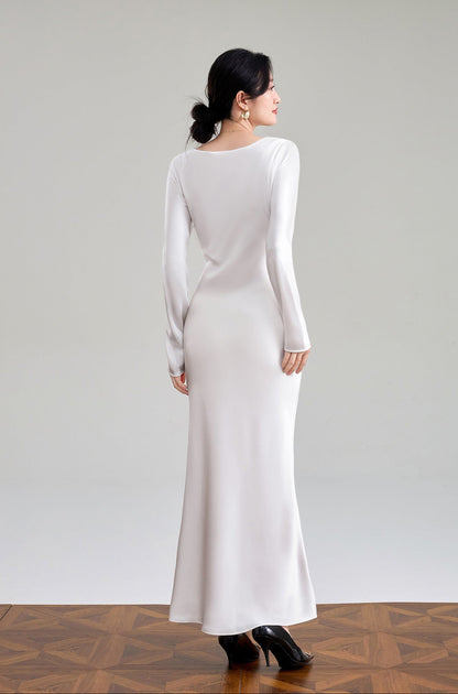 Celeste Bias Satin Dress